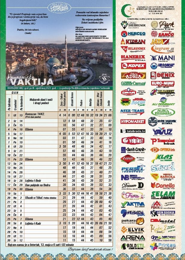 Ramazanska vaktija 2021