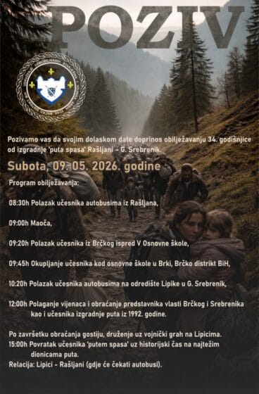 34. godišnjica od izgradnje Puta spasa Rašljani-G.Srebrenik