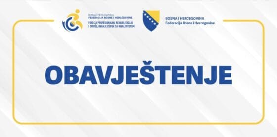 OMOGUĆENO ZAPOŠLJAVANJE POD OPĆIM USLOVIMA I PROFESIONALNA REHABILITACIJA ZA OSOBE SA INVALIDITETOM OD 50%